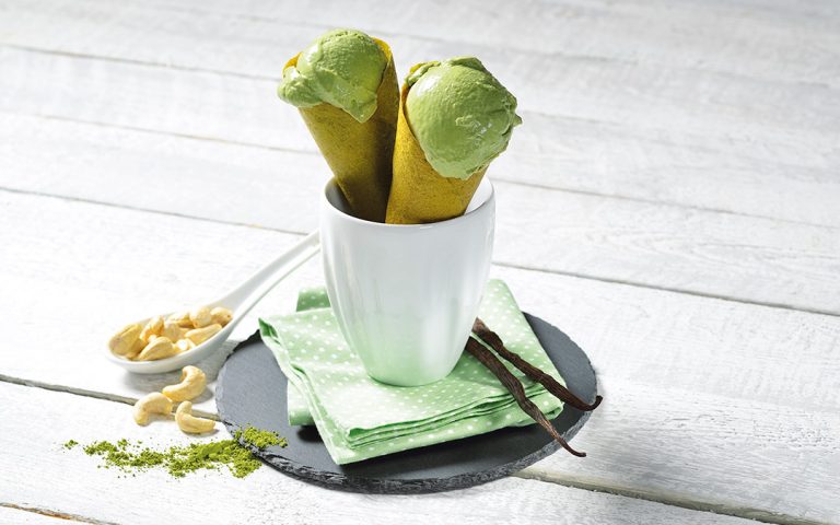 Matcha-Eiswaffeln